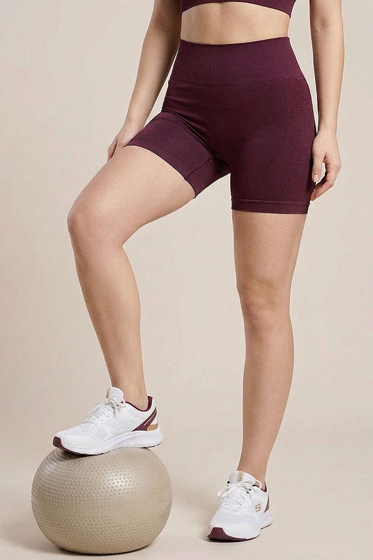 Pantaloncini sportivi corti con arricciatura Arka ciliegia