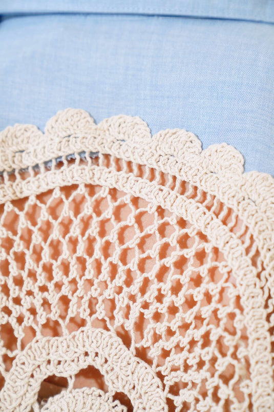 Back Laced Poor Sleeve Shirt Blue