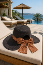 Casquette Noire Ajustable À Nœud Arrière