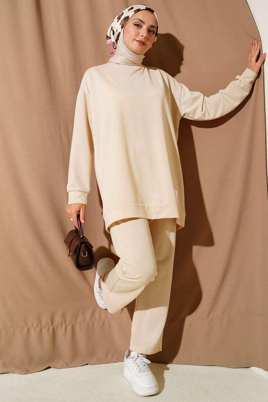 Arma Detailed Basic Two-Piece Set Beige