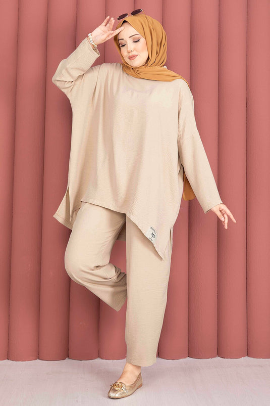 Arma Detaylı Salaş Yazlık Takım Camel