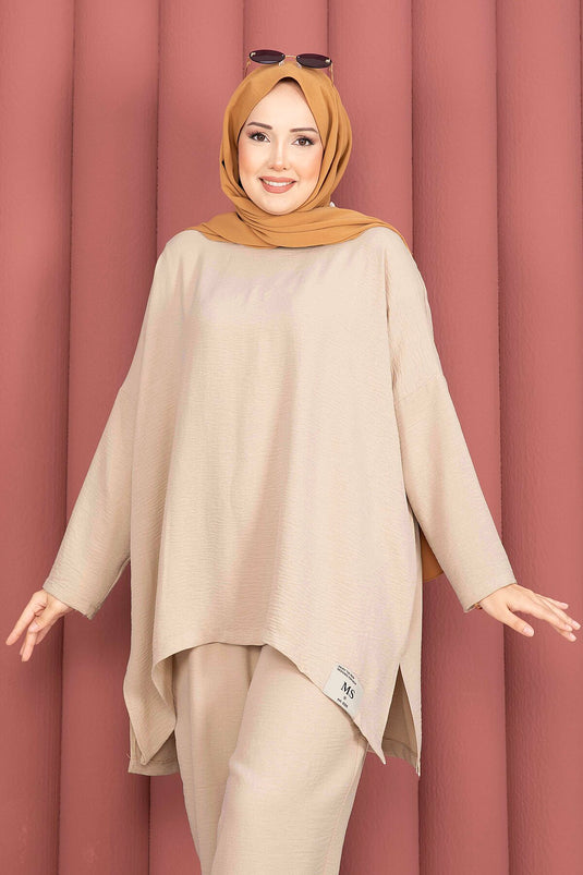 Arma Detaylı Salaş Yazlık Takım Camel