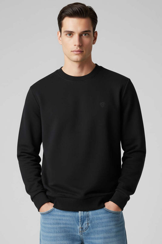 Sweat-shirt noir Emblem Thessalonique