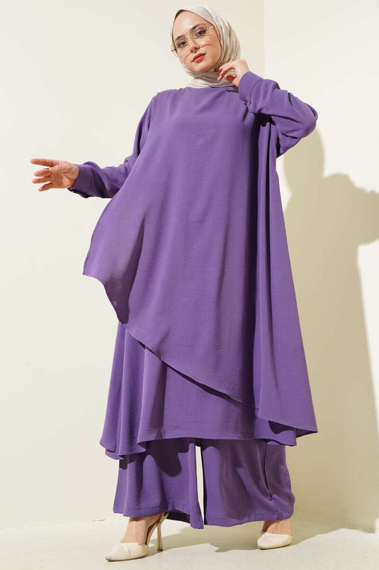 Asimetrik Kesim Ayrobin İkili Takım Lila