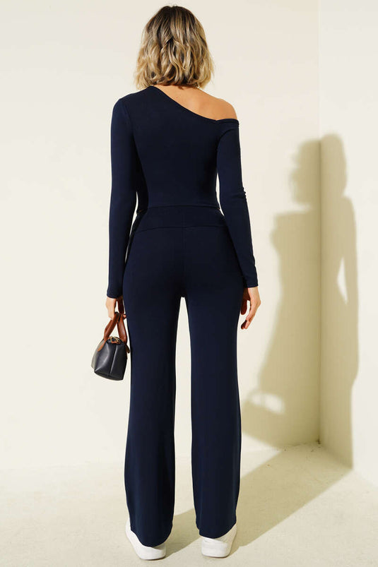 Asimetrik Kesim İkili Takım Lacivert