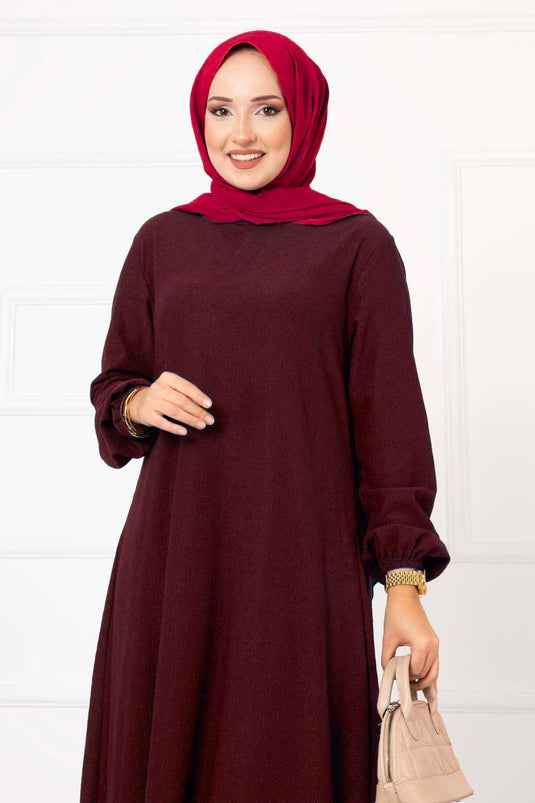 Tunique Asymétrique Rouge Claret