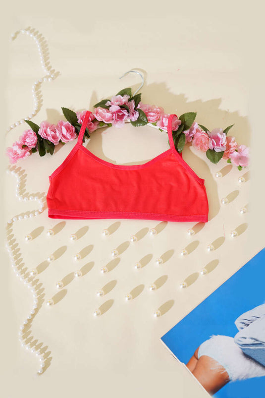 Askılı Petsiz Büstiyer Nar Çiçeği