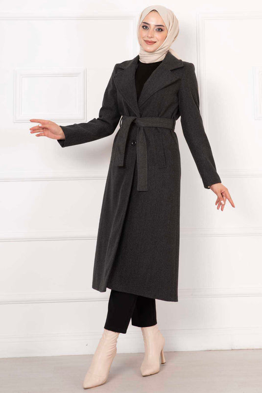 Manteau de timbre doublé Anthracite