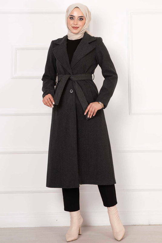 Manteau de timbre doublé Anthracite