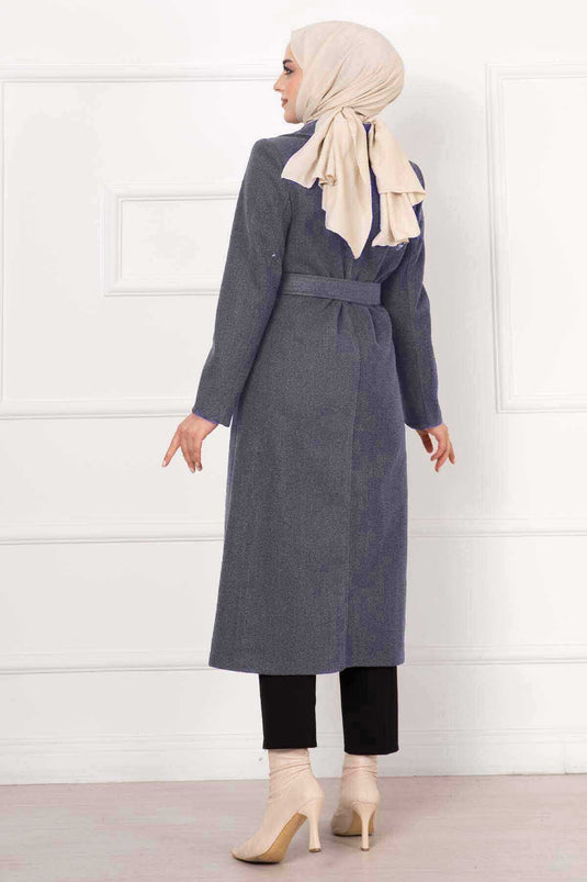 Manteau Tampon Doublé Fumé