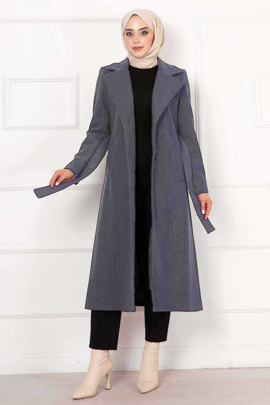 Manteau Tampon Doublé Fumé