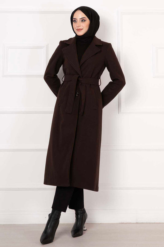 Manteau Tampon Doublé Marron