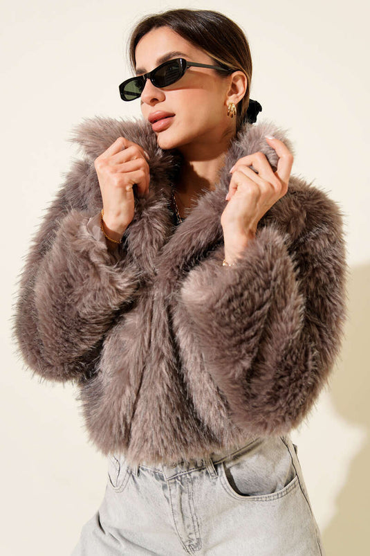 Manteau de fourrure doublé à double boutonnage, vison