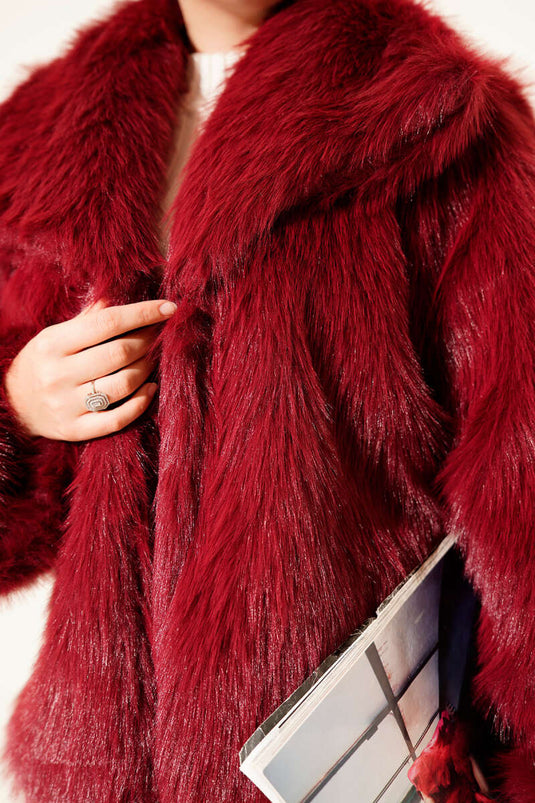 Astarlı Lolita Kürk Bordo