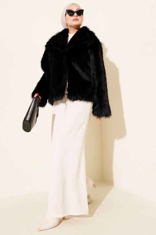 Astarlı Lolita Kürk Siyah