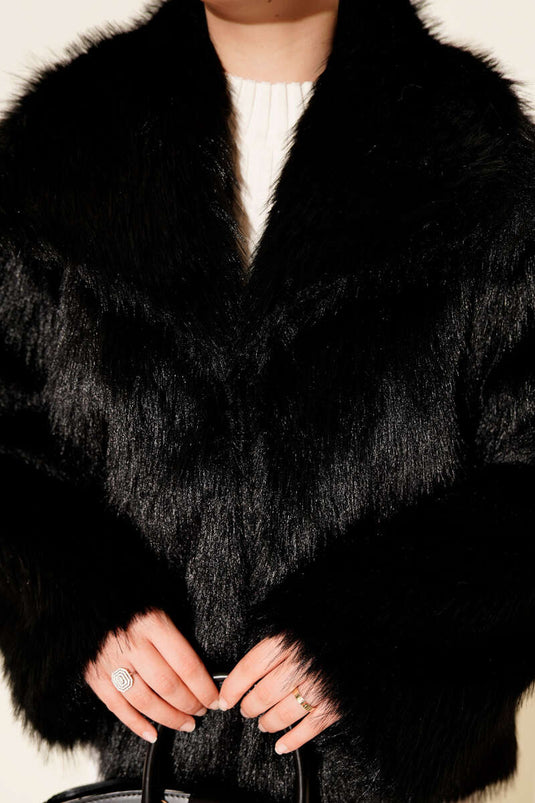 Astarlı Lolita Kürk Siyah