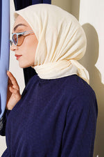 Foulard Fin En Coton Série Aya Couleur Écru