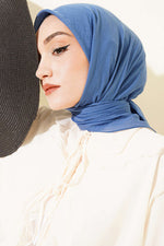 Écharpe Fine En Coton Aya Series Indigo
