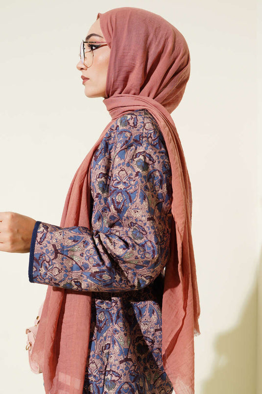 وشاح قطني رقيق من سلسلة آيا، وردي فاتح