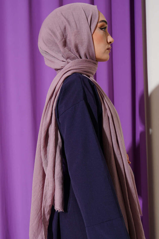 Aya Serisi İnce Pamuk Şal Lila -52