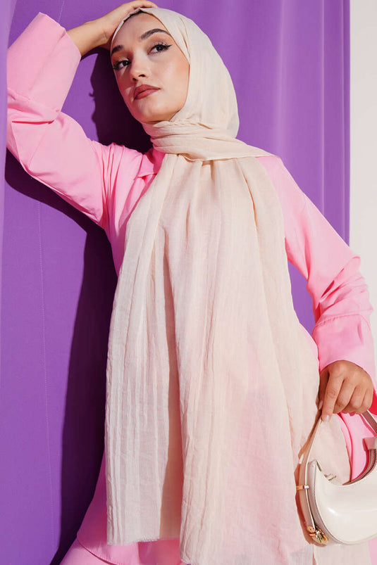 Aya Series Dünner Baumwollschal Vanille -99