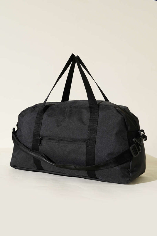 Ayarlanabilir Saplı Fermuarlı Spor Çanta Siyah