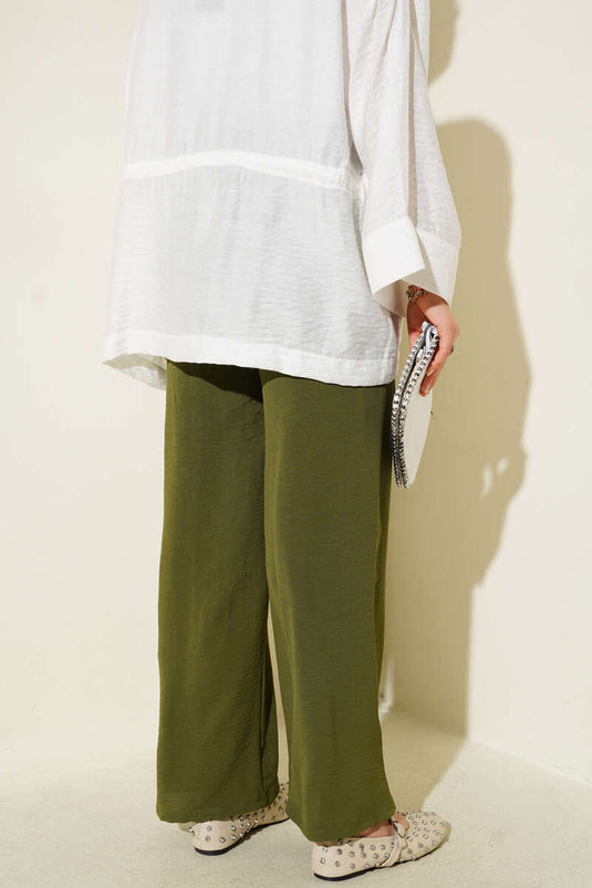 Ayrobin Bel Lastikli Pantolon Nefti