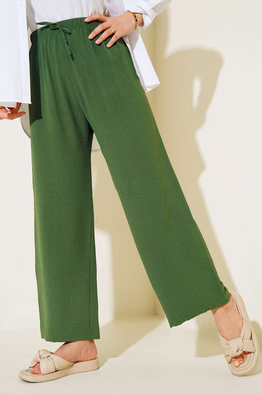 Pantalon Taille Elastique Ayrobin Vert Camouflage