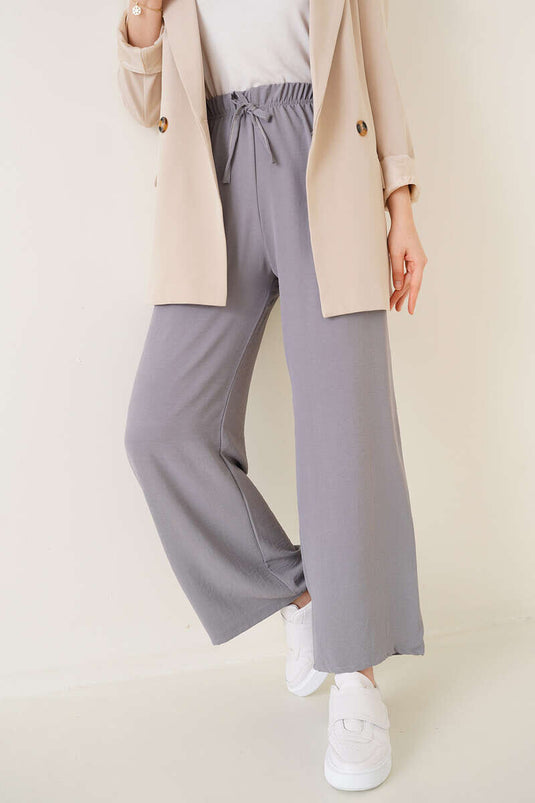 Pantalon Taille Elastique Ayrobin Gris Ardoise