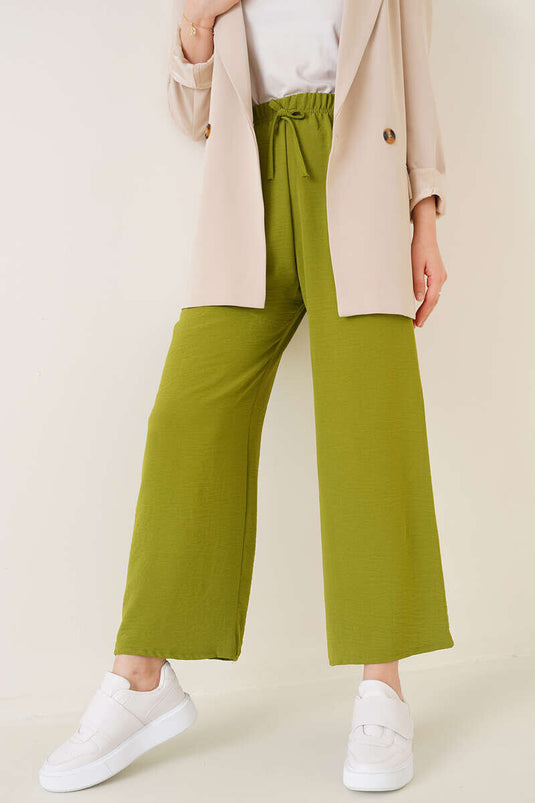 Pantalon Taille Elastique Ayrobin Vert Pétrole