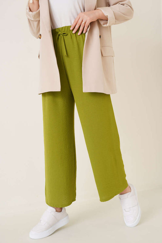 Pantalon Taille Elastique Ayrobin Vert Pétrole