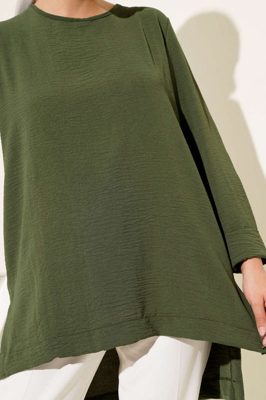 Ayrobin Tunika mit zwei Ärmeln, Khaki