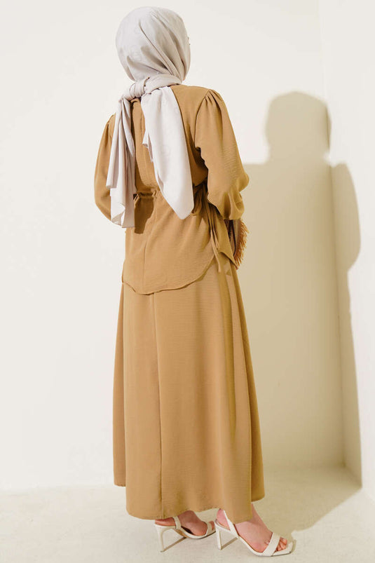 Ayrobin Etekli İkili Takım Camel