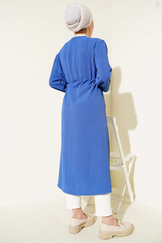 Ayrobin İçten Bağcıklı Hırka Indıgo