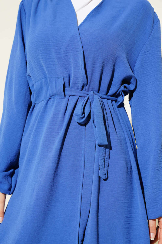 Ayrobin İçten Bağcıklı Hırka Indıgo