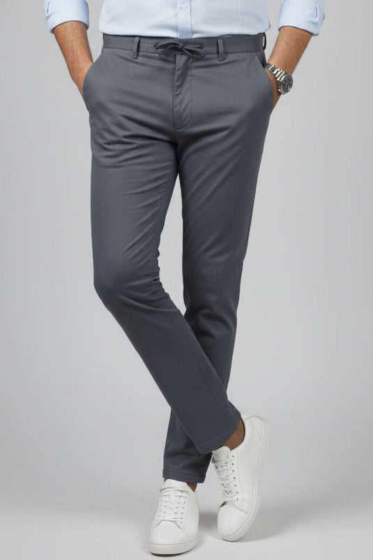 Pantalon de jogging à lacets pour homme Gris foncé