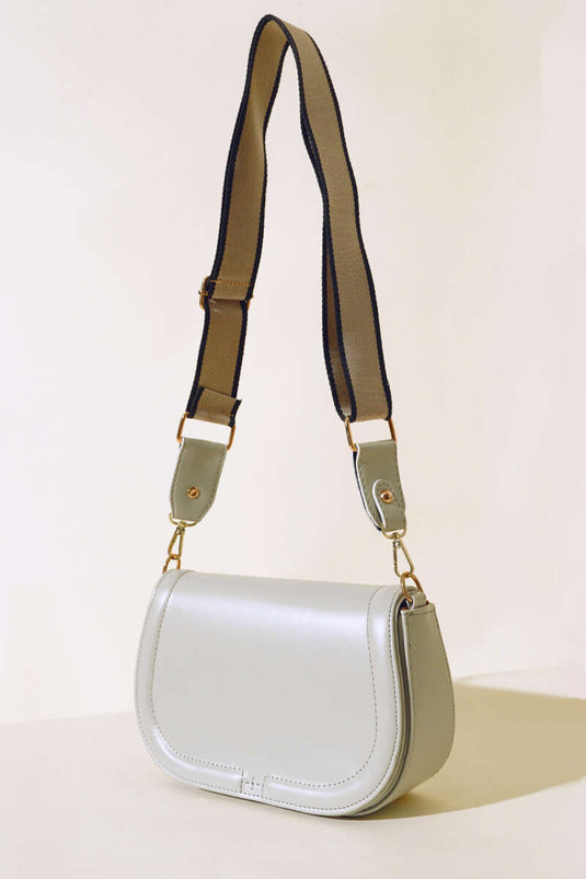 Bolso Baguette Gris