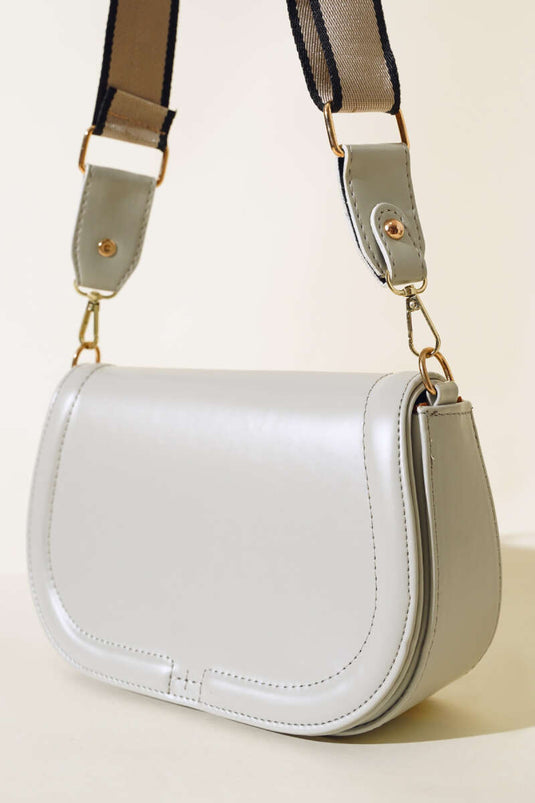 Bolso Baguette Gris