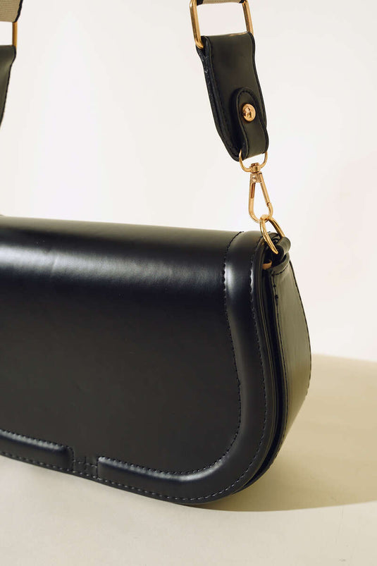 Black Baguette Bag