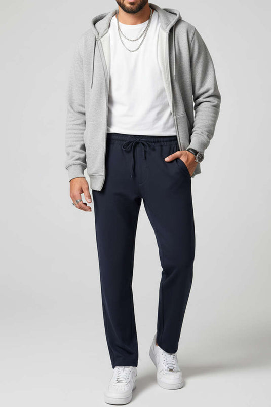 Baggy-Hose für Herren mit Kordelzug, Marineblau