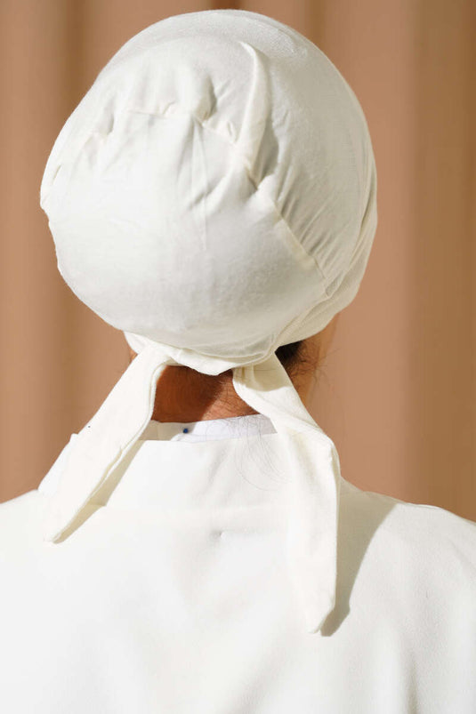 Bağlamalı Viskon Bone Ekru