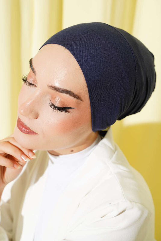 Bağlamalı Viskon Bone Lacivert