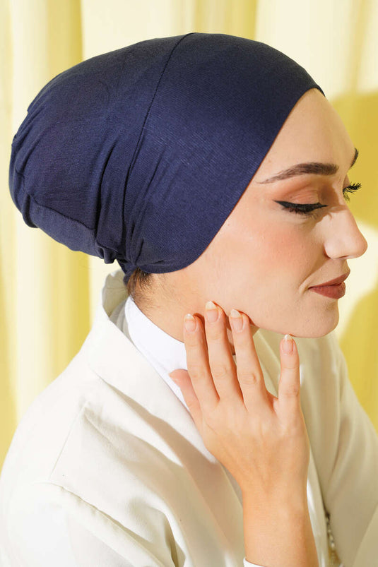 Bağlamalı Viskon Bone Lacivert