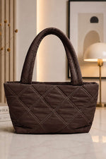 Sac À Manches Quilté Baklava Couleur Marron Chaud