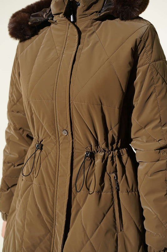 Baklava Kapitone Bel Tünelli Uzun Mont Kahve