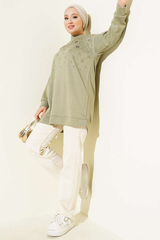 Baklava Taşlı Loyşa Tunik Nefti