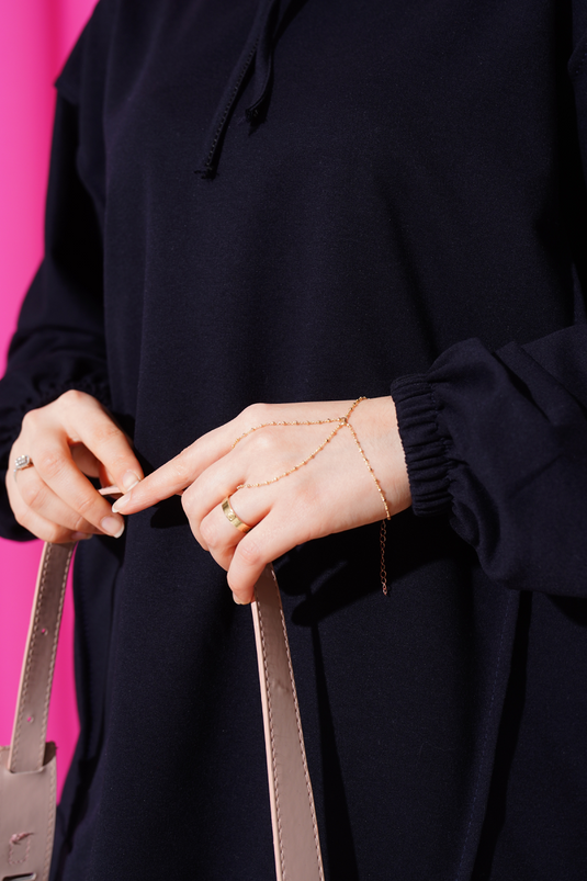 Balance Armalı Kapüşonlu Salaş İkili Takım Lacivert