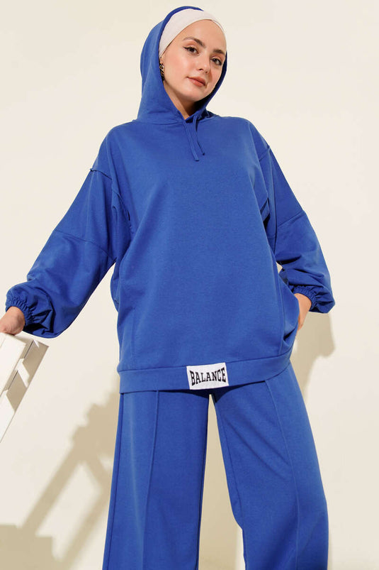 Tuta casual in due pezzi con cappuccio Balance Emblem Saxe