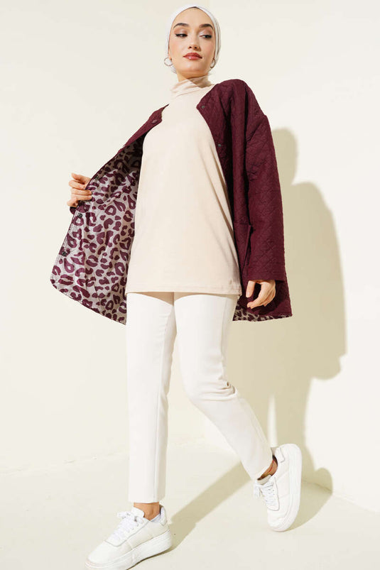 بلوزة بيج بدون أكمام بياقة مدورة