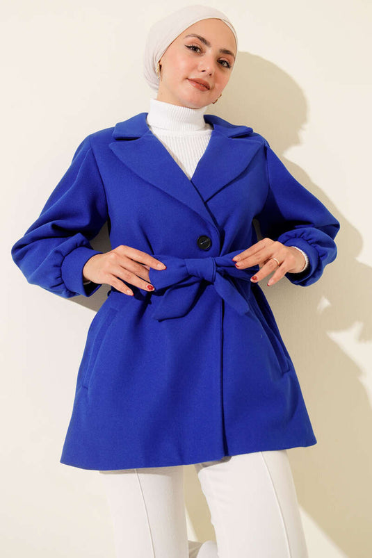 Balloon Sleeve Short Tweed Coat Saks